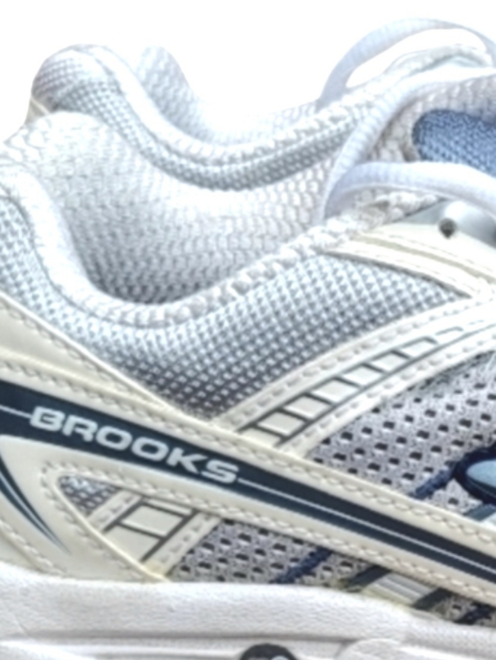 Brooks Addiction 9 Athletic Run Walk Tennis Shoe Sneaker White Blue Women 9.5 - Picture 8 of 9